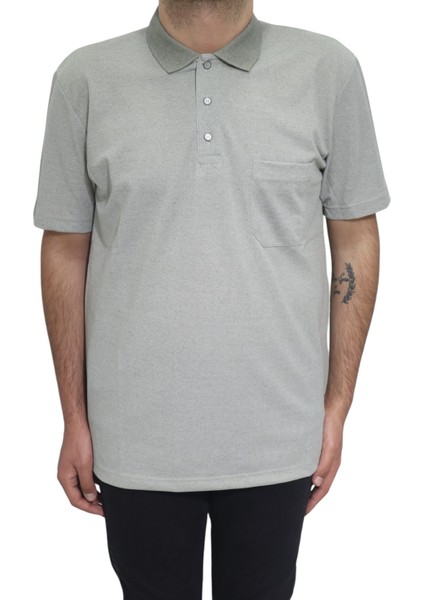 Fistan Store Erkek Düz Spor Kesim Normal Kalıp Polo Yaka Tek Cepli T-Shirt