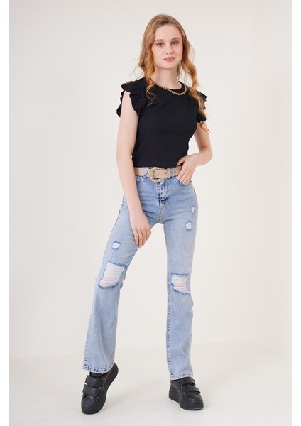 AYDOGANTICARET44 0430 Örme Bluz - Siyah fiyatları