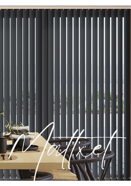 Antrasit Pvc Dikey Perde Döndürülebilen Tam Açık Ya Da Tam Kapalı Pvc Dikey 705
