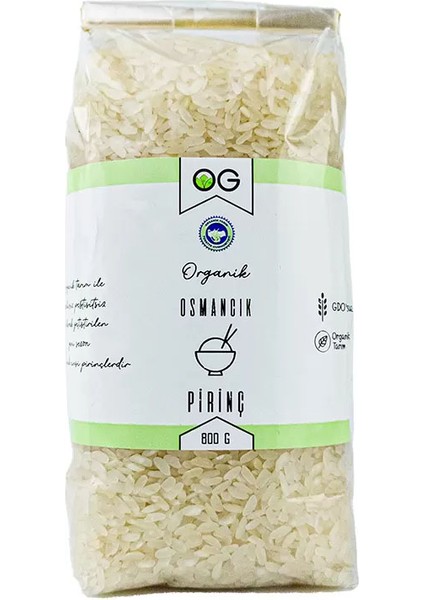 Natural Organik Sertifikalı Osmancık Pirinç 800 gr