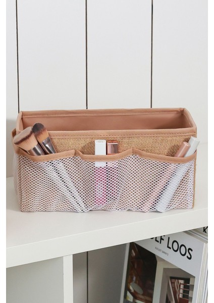 2'li Jüt Kozmetik Düzenleyici Seti, Makyaj ve Bakım Ürünleri Organizeri modelleri