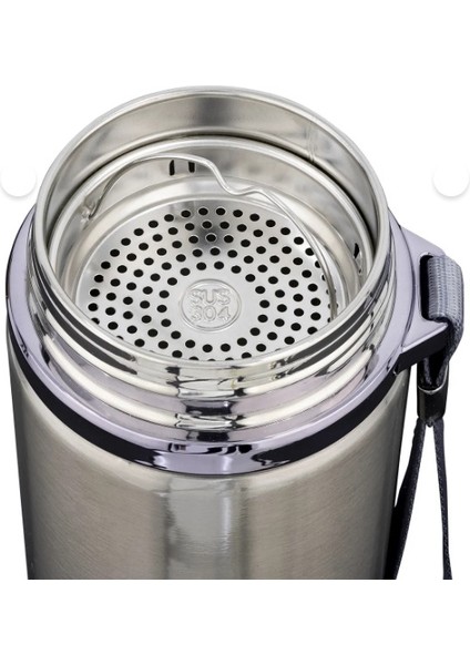 Paslanmaz Çelik Vakum Kapaklı Termos - 900 ml