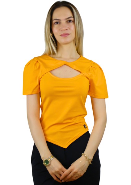 Burgulu Kısa Kollu T-Shirt modelleri