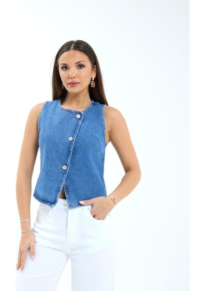 AYDOGANTICARET44 7401 Kot Yelek-Mavi