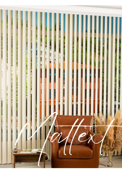 Krem Pvc Dikey Perde Döndürülebilen Tam Açık Ya Da Tam Kapalı Pvc Dikey 701