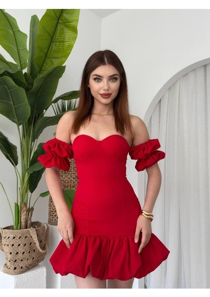 Peyda Straplez Elbise