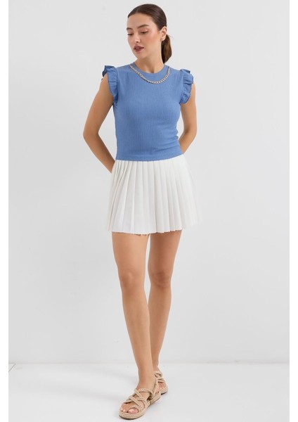 AYDOGANTICARET44 0430 Örme Bluz - Indigo fiyatları