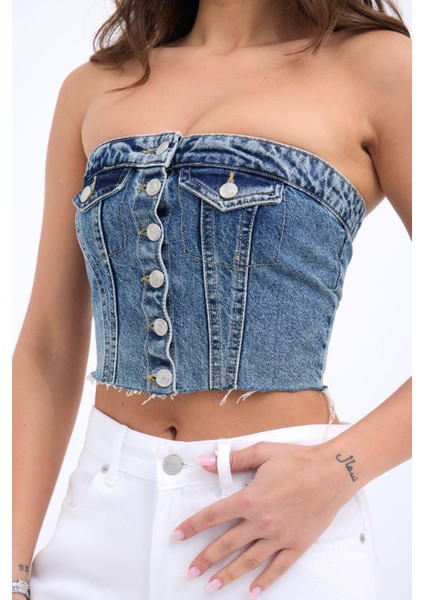 AYDOGANTICARET44 6285 Kot Bluz-Mavi