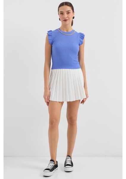 AYDOGANTICARET44 0430 Örme Bluz - B.mavi