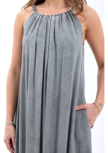 AYDOGANTICARET44 7387 Elbise-Gri