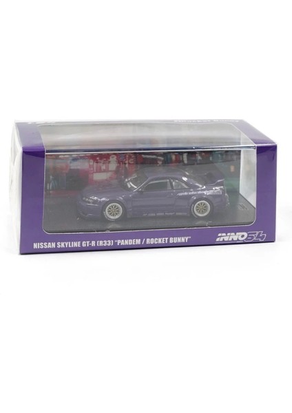 Inno 1/64 Nissan Skyline Gt-R (R33) "pandem Rocket Bunny" Purple modelleri