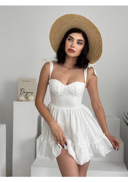 AYDOGANTICARET44 Monika Omuz Bağlamalı Elbise