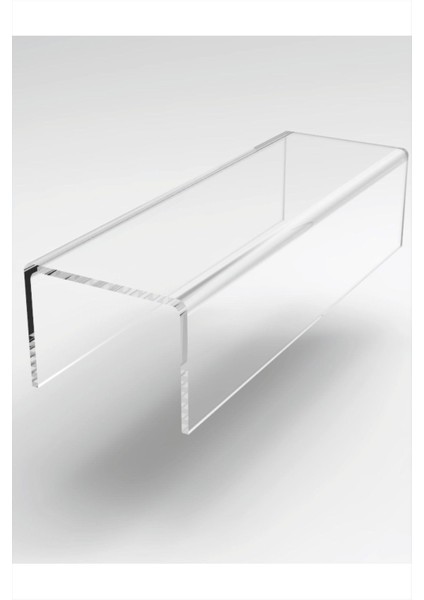 Pleksi Şeffaf Merdiven Sergileme Standı Tek Kademeli Stand 30 cm