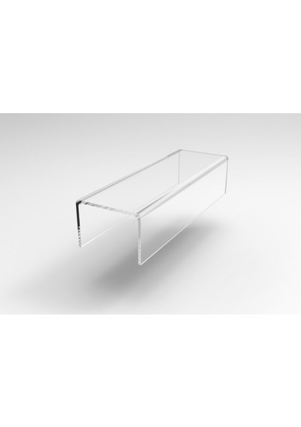 Pleksi Şeffaf Merdiven Sergileme Standı Tek Kademeli Stand 30 cm