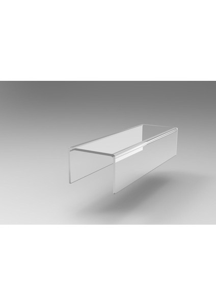 Pleksi Şeffaf Merdiven Sergileme Standı Tek Kademeli Stand 30 cm