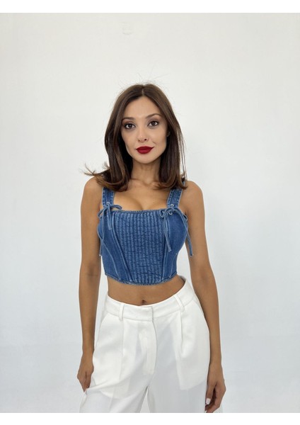 AYDOGANTICARET44 6987 Kot Bluz-Mavi