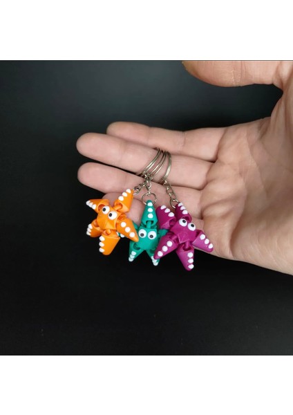 Flexilab 3 Adet Plastik Yıldız Şekilli Anahtarlık – Kırmızı, Mor, Yeşil – Çanta ve Anahtar Için – 4 cm fiyatları