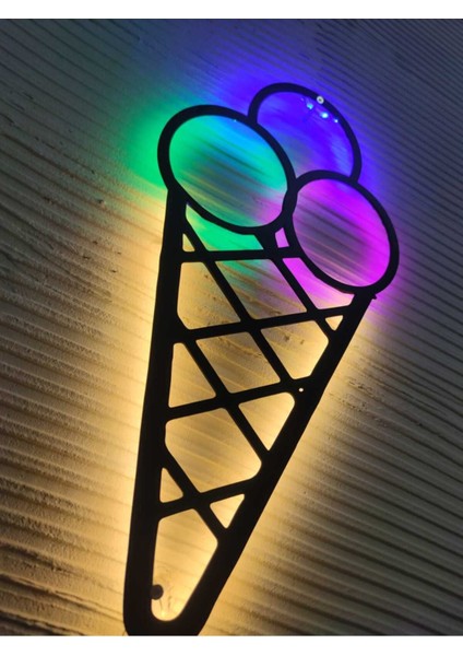 Renkli LED Işıklı Ahşap Iç Mekan Tabela 55X25CM, Şık ve Dikkat Çekici Tasarım fırsatları