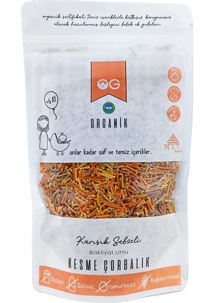 Og Natural Organik Karışık Sebzeli Bakliyat Unlu Kesme Çorbalık 200 gr