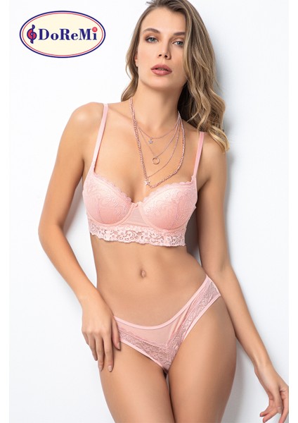 Push-Up Dolgulu Geniş Kanatlı Dantelli Sütyen Takım fiyatları