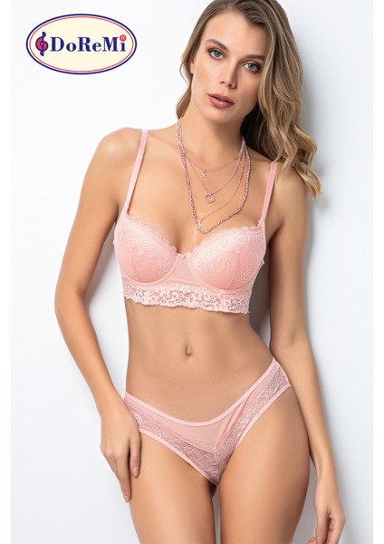 Push-Up Dolgulu Geniş Kanatlı Dantelli Sütyen Takım fırsatları
