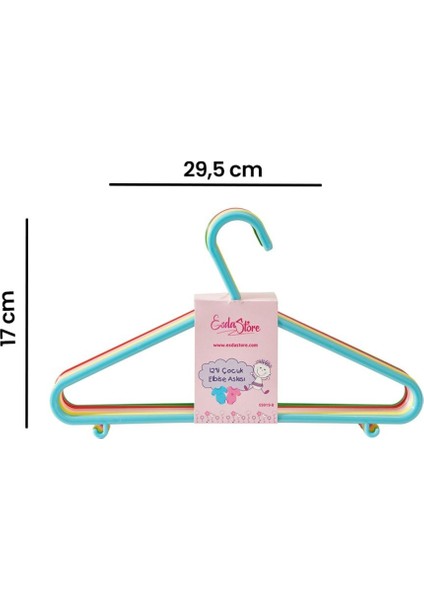 Esda Store 12'li Çocuk ve Bebek Elbise Askısı