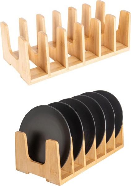 Açık Kahverengi Bambu Tabak Düzenleyici, Dolap Içi Organizatör fırsatları