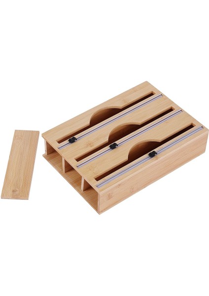 3 Bölmeli Bambu Kesici ve Folyoluk, 23,5X33,5 Cm, Pratik ve Şık Kullanım fırsatları