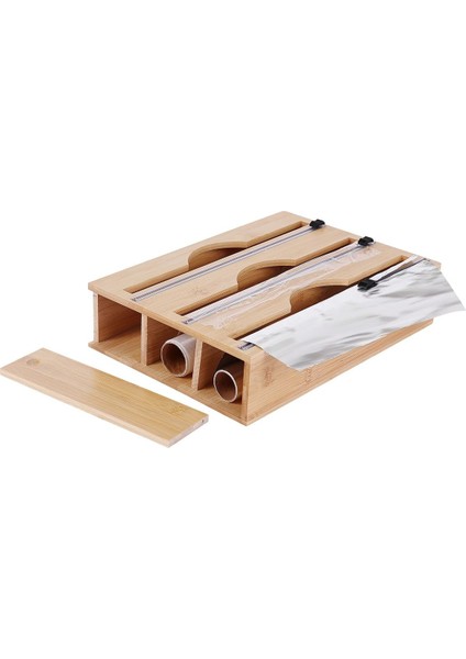 3 Bölmeli Bambu Kesici ve Folyoluk, 23,5X33,5 Cm, Pratik ve Şık Kullanım indirimleri