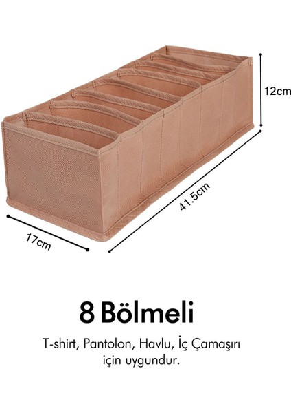 3'lü Bej Dolap Içi Akordiyon Katlanır Çamaşır Düzenleyici Set modelleri
