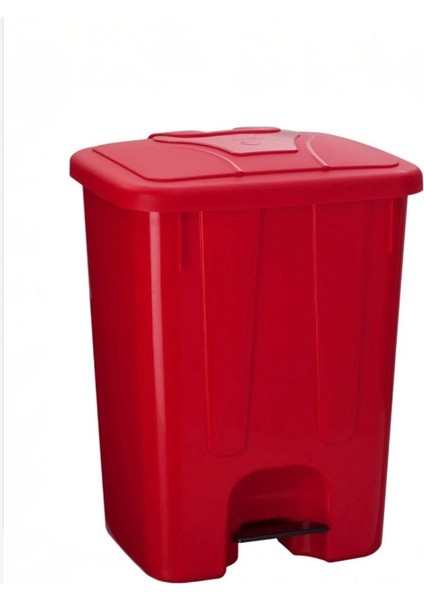 Pedallı Plastik 65 Lt Kırmızı Çöp Kovası fiyatları