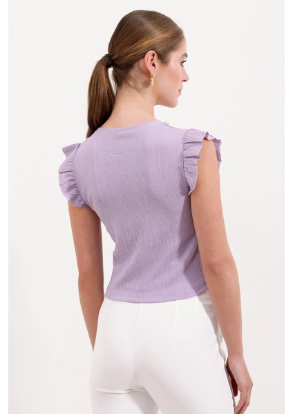 AYDOGANTICARET44 0430 Örme Bluz - Lila fırsatları