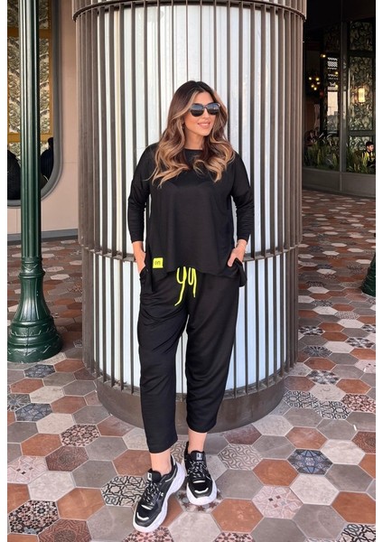 AYDOGANTICARET44 Kadın Iki Iplik Viskon Pamuk Kumaş Arma Detaylı Ikili Takım fiyatları