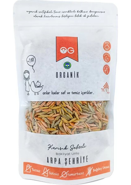 Og Natural Organik Karışık Sebzeli Bakliyat Unlu Arpa Şehriye 250 gr