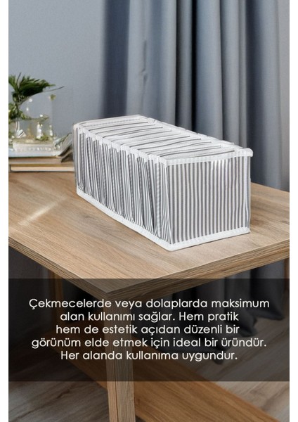 5 Adet 11 Bölmeli Çizgili Akordiyon Çok Amaçlı Çekmece Dolap Içi Organizer Düzenleyici 15X43X14 cm fiyatları