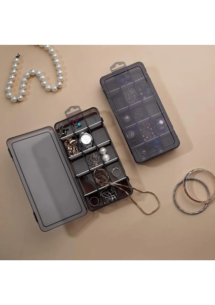 15 Bölmeli Ayarlanabilir Takı Organizeri, Kolye, Küpe, Bileklik Düzenleyici