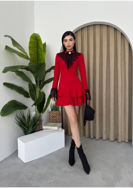 AYDOGANTICARET44 Danya Dantel Mini Elbise