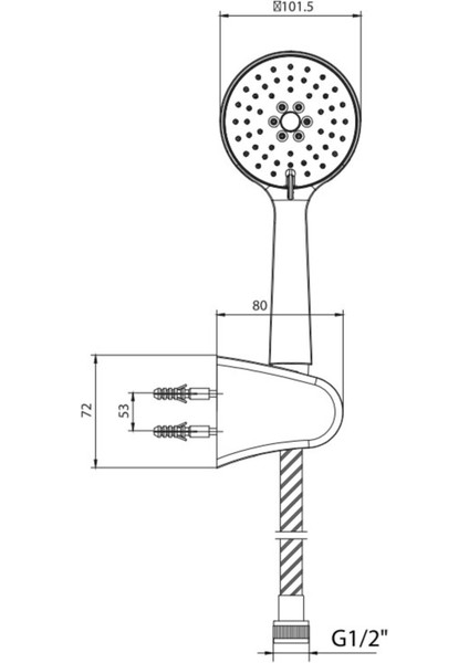 Niobe Mafsallı Duş Seti 3 Fonksiyonlu Banyo Üst Takımı 102117377 modelleri