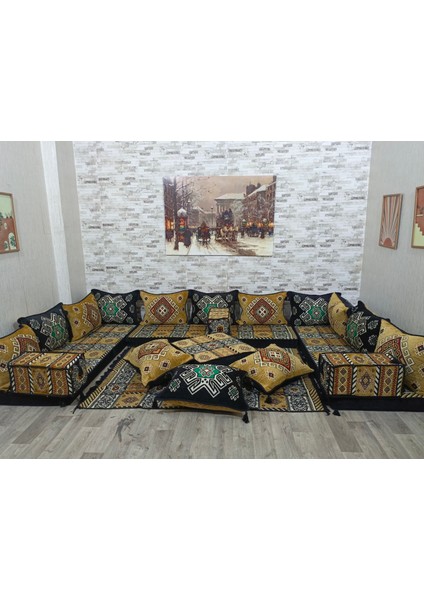 Şark Köşesi Otantik Desenli Minder, Kilim Takımı