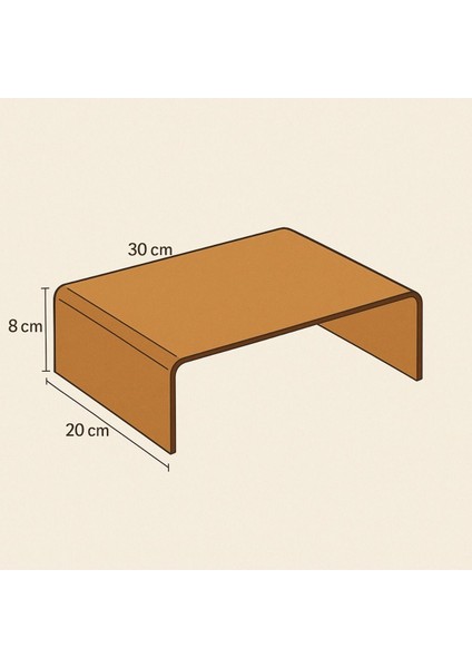 Renkli Pleksi Yükseltici 30 Cm, Şeffaf Stand ve Raf Desteği fiyatları
