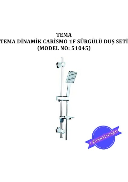 Dinamic Carismo Sürgülü Duş Seti (Model No: 51045) fiyatları