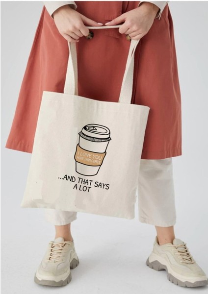 Art Coffee Tasarımlı Tote Bag Bez Çanta