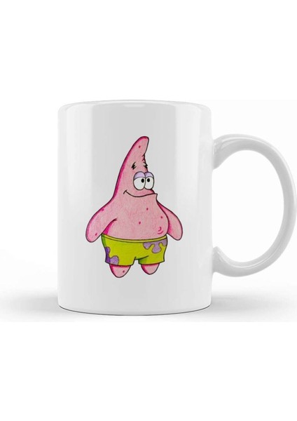 Spongebob Patrick Star Süngerbob Kupa Bardak Porselen