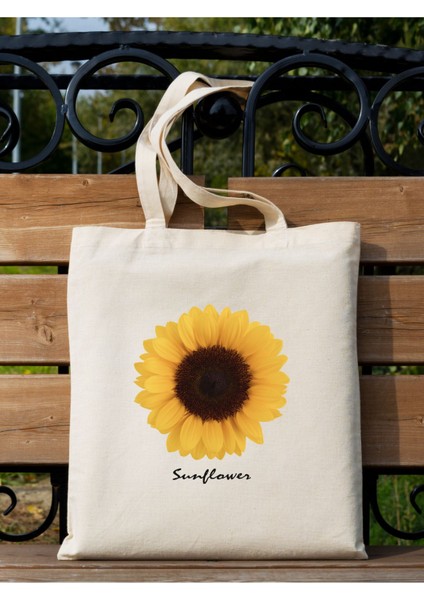Sunflower Ayçiçeği Tasarım Tote Bag Bez Çanta modelleri