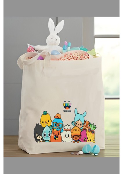 Toca Boca Çocuk Çantası, Oyuncak Çantası, Kitap Çantası, Tote Bag Bez Çanta fiyatları