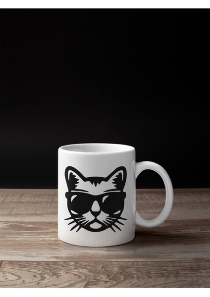 Kedi Baskılı Kupa Bardak