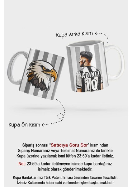 Adam - Erkek Isimli ve Numaralı Sevgililer Kupa Bardak Kahve