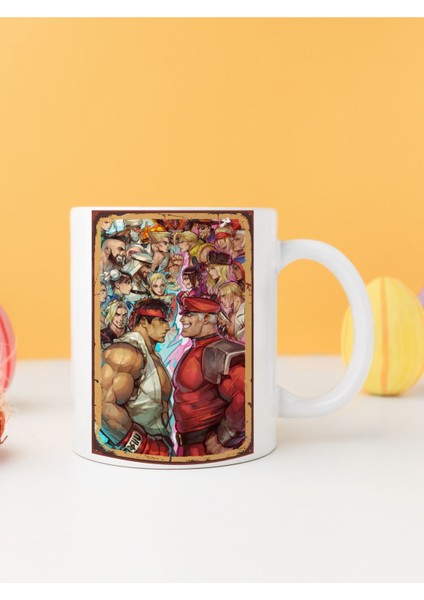 Retro Baskılı Kupa Bardak