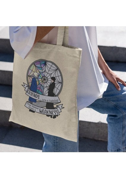 Wednesday Addams Family Tote Bag Bez Çanta