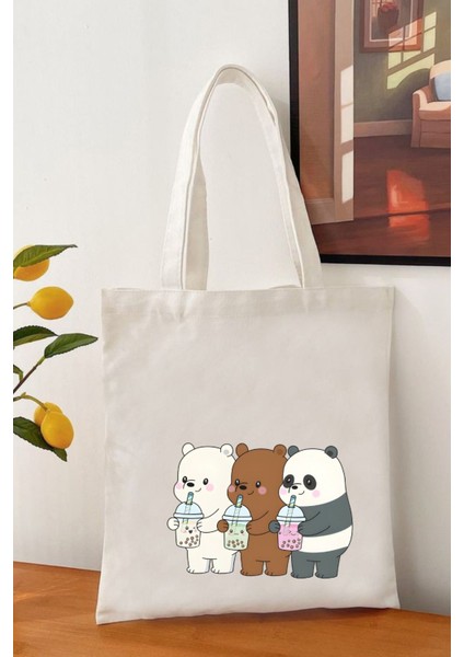 We Bare Bears, Kafadar Ayılar 3 Yakın Dost Tote Bag Bez Çanta fiyatları
